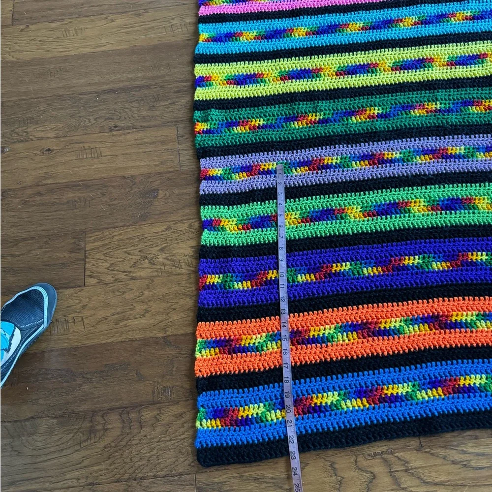 Handmade Rainbow Crochet‎ Throw
